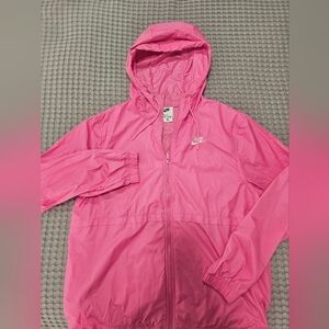 Nike Windbreaker Jacket Pink Hooded Lightweight Women’s Medium